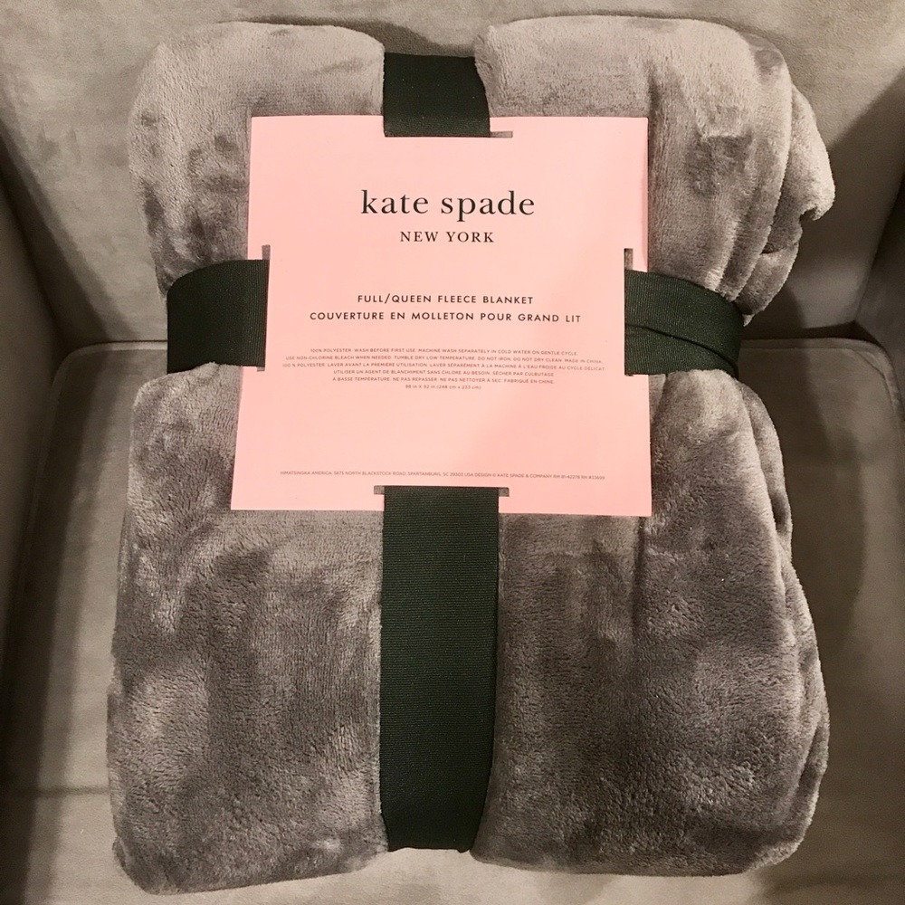 NEW Kate Spade Plush Full/Queen Throw Blanket